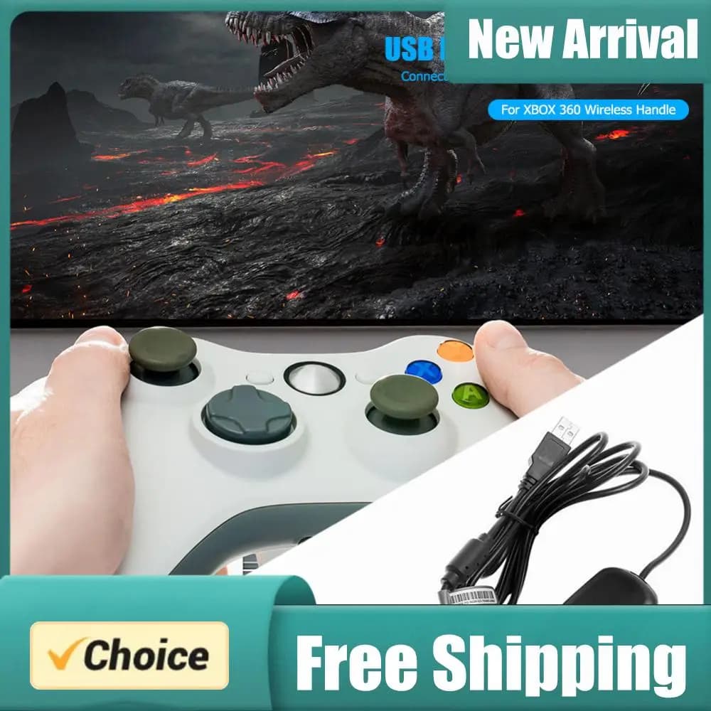 Professional Wireless Gamepad USB Receiver Gaming Accessories Portable Wireless Gamepad PC Adapter for Xbox 360 Wireless Handle
