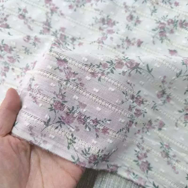 Polyester Cotton Fabric Dotted Floral Patterns Suitable For Sewing Skirts Clothes DIY Accessories Fabrics