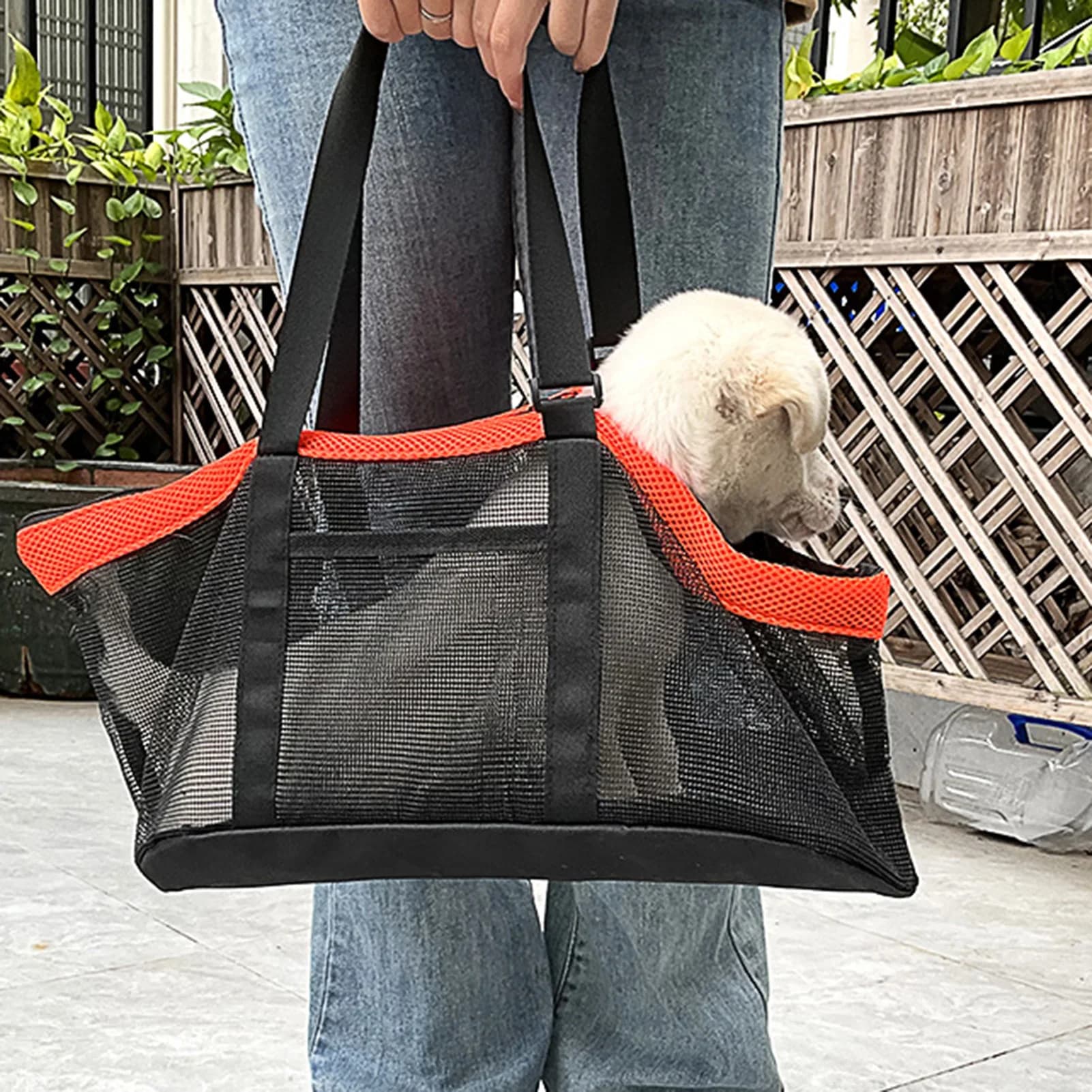Borsa da viaggio per animali domestici, zaino in rete traspirante per cani e gatti, borsa portatile leggera per il trasporto di animali domestici