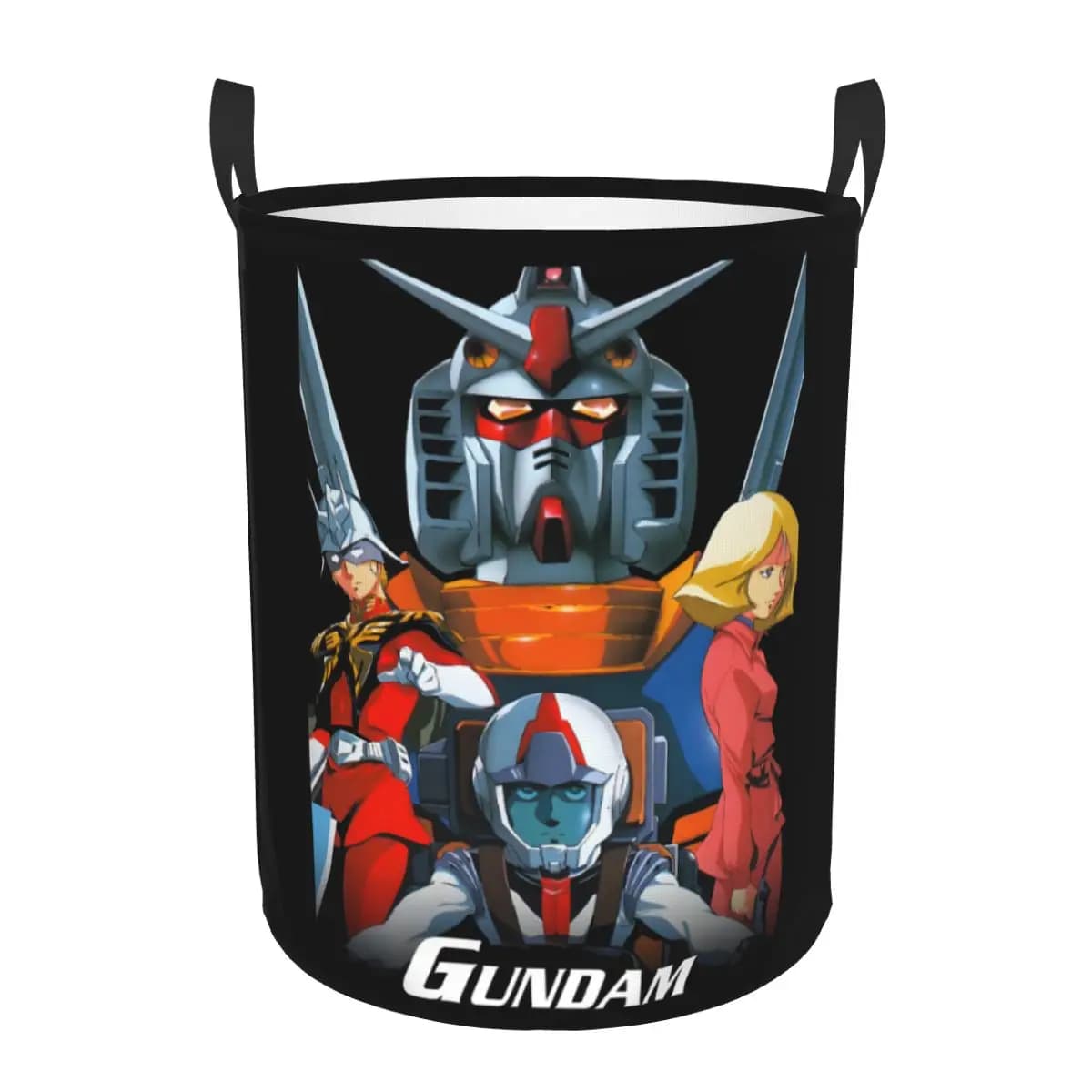 Cesto per Bucato Personalizzato a Tema Gundam, Pieghevole, Design Robot Anime, Contenitore per Giocattoli