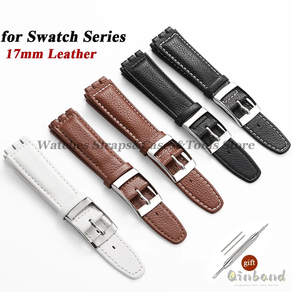 Women's Swatch Bracelet for Women's Swatch series Leather Watch Accessories for Waterproof Spare Strap