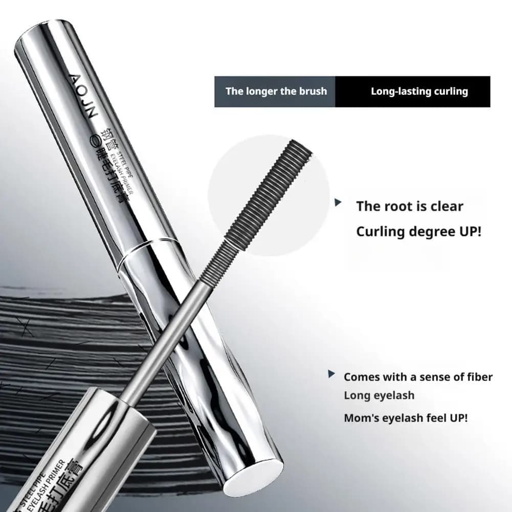 Steel Pipe Mascara Waterproof Silk Fiber Long Eyelash Curling Primer Permanent Makeup for Eyelash Extensions 24 hours M3V6