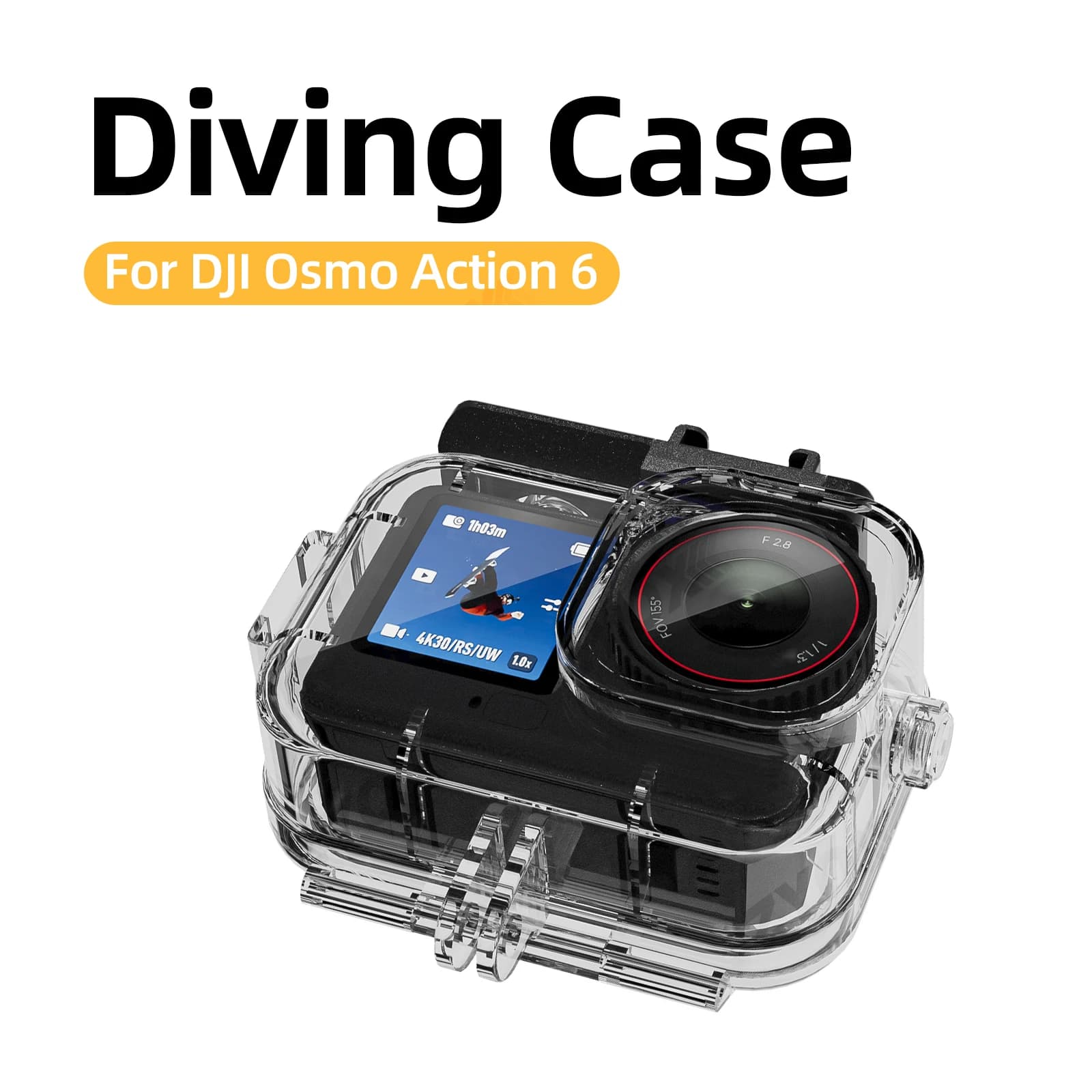 Raincoat for DJI Osmo Action 6 camera, Underwater protection up to 60M, for diving and Wakeboard