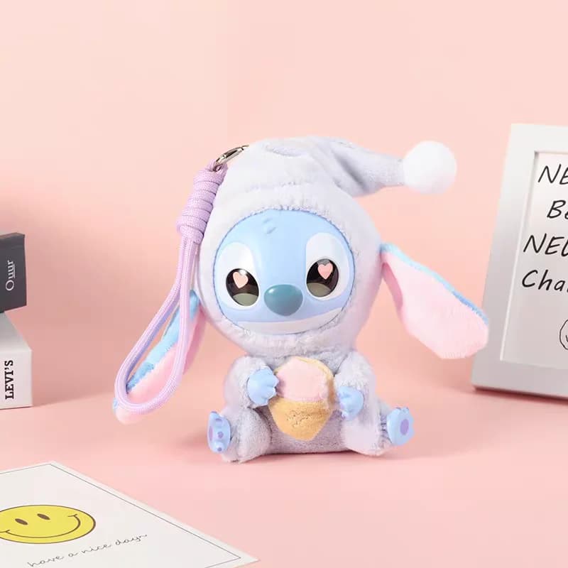 2026 Stitch Serie Mangia Qualcosa Prima di Dormire Blind Box Giocattoli in Peluche e Vinile, Replica di Bambole Carine, Mystery Box, Ciondolo per Borsa, Decorazione, Regalo