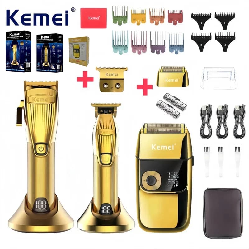 Kemei KM-i32S KM-K32S KM-2028 Professional cordless cutter, saloon styling cutter, shaver, men's grooming kit