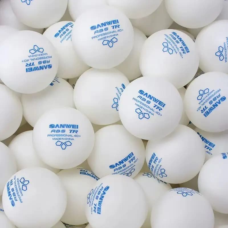 Palline da Ping Pong 3 Stelle SANWEI TR ABS Nuovo Materiale con Cucitura 40+ Palline Professionali Durevoli per Allenamento 50/100pz