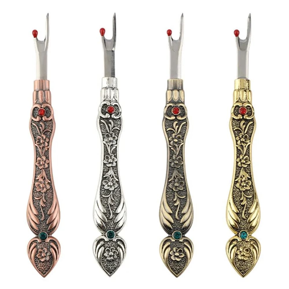 Manico Vintage in acciaio inossidabile Craft Thread Cutter Seam Ripper Stitch Unpicker Cross-Stitch cucito per la rimozione del filo cucito