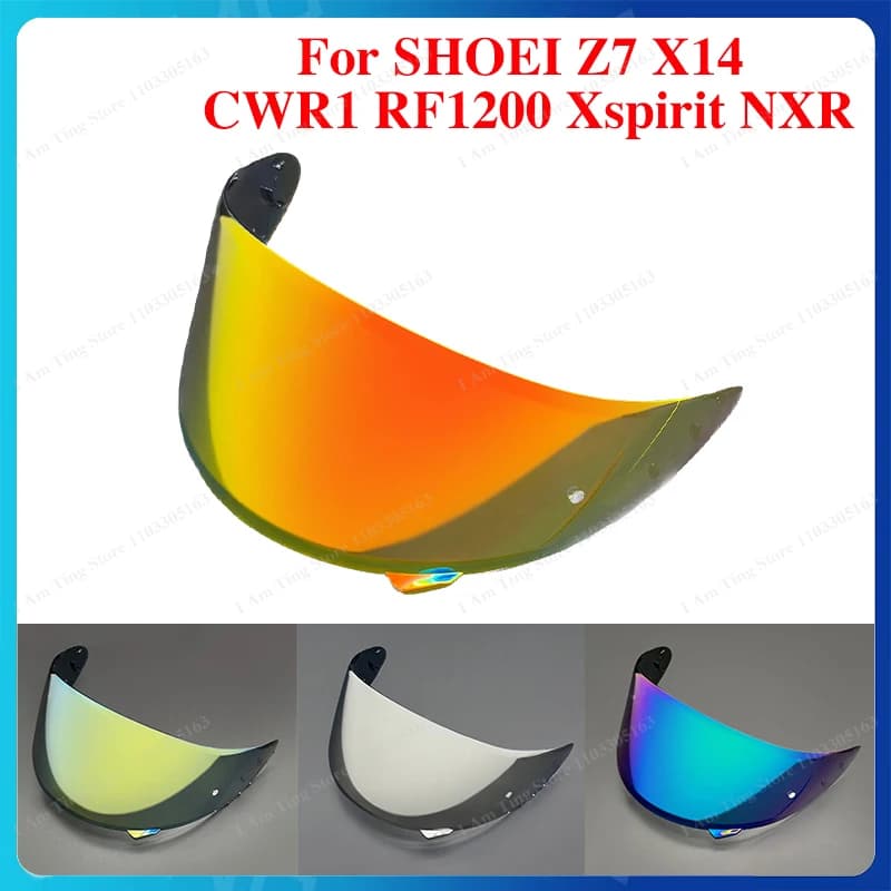 Visiera per Casco Moto Compatibile con SHOEI Z7 X14 CWR1 RF1200 Xspirit NXR, Ricambio Anti-UV e Antipolvere, Accessori per Caschi