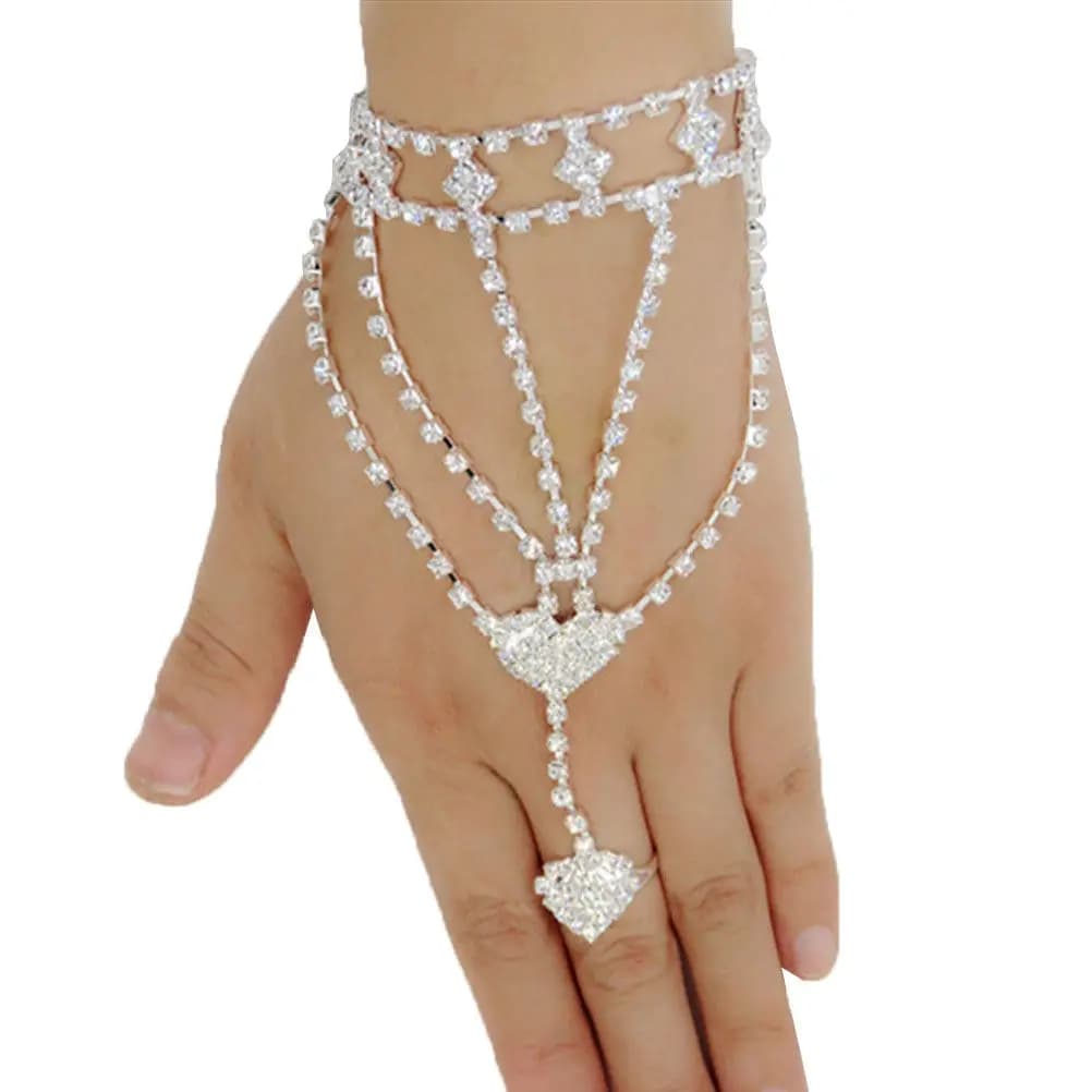 Shiny Diamond Crystal Bracelet for Women Made of Premium Alloy with Exquisite Star Charms Adjustable Comfortable Fit Elegant