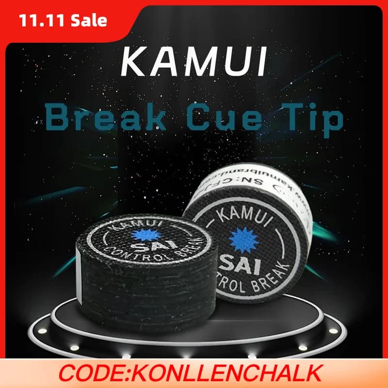 KAMUI SAI CONTROL Break 14mm Cue Tip Leather Fiber with Resin Pool Super Hard for Break & Jump Cue Tips Billiard Accessories