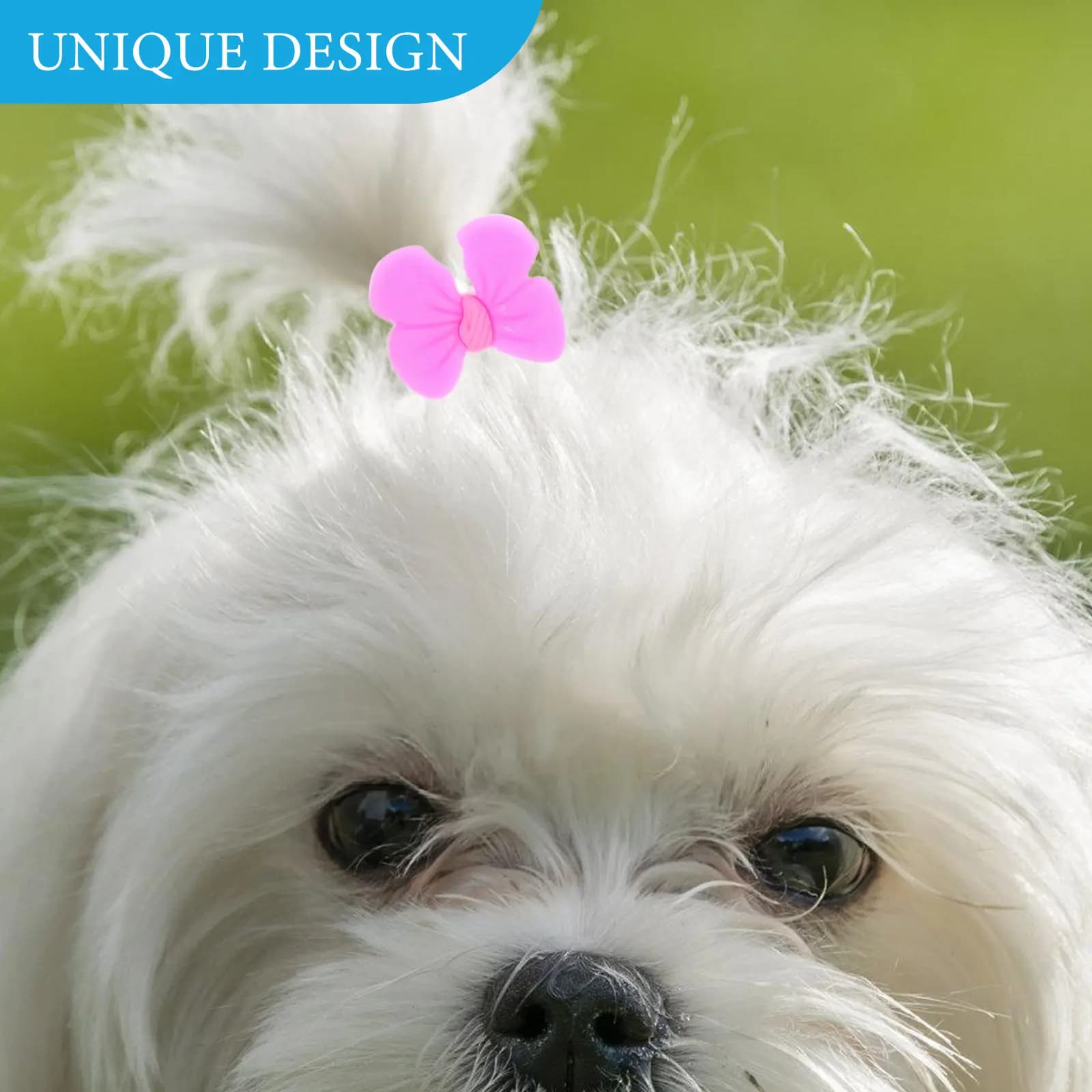 10 Pezzi Fiocchi per Capelli per Animali Domestici, Elastici per Cani e Gatti, Accessori per Cuccioli, Elastici Decorativi per Toelettatura di Cani Piccoli, Medi e Grandi, Fermagli a Fiocco