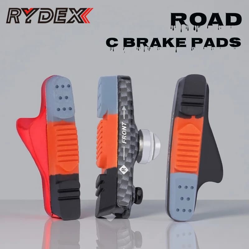 RYDEX Road bike C brake pad Aluminum Alloy Rubber bicycle brake pads 700C Bicycle C Brake Shoes For Road C brake bike Bike parts
