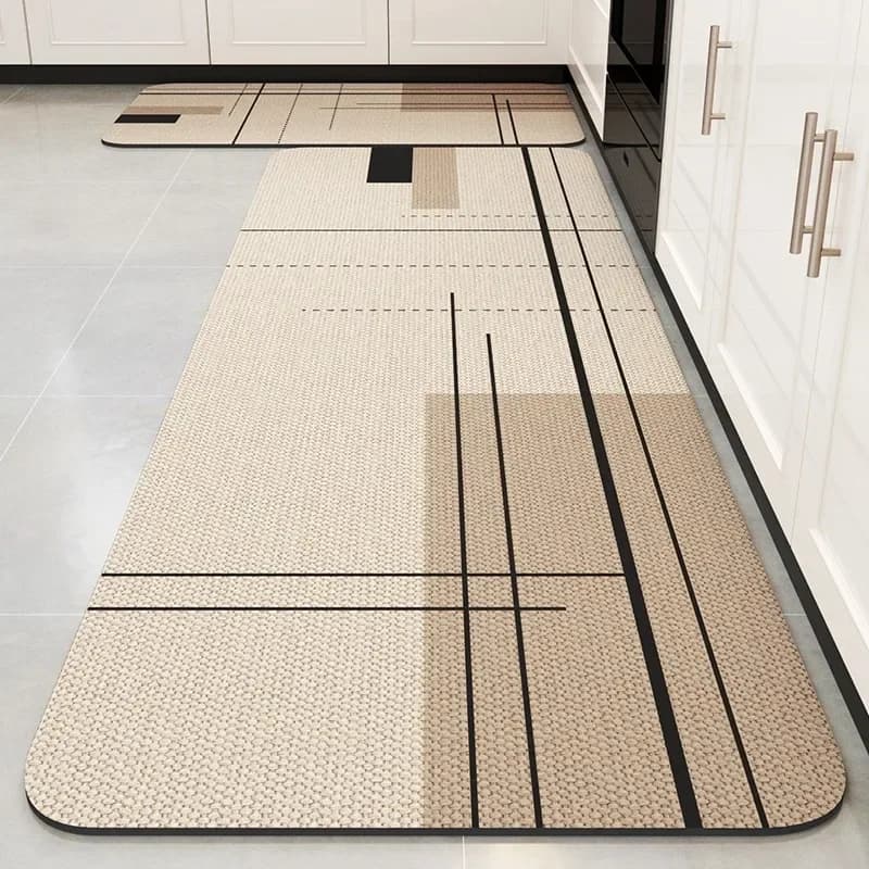 Tappeto per tappetino da cucina Tappeto lungo assorbente Assorbe olio Tappetini antiscivolo per fango diatomea ad asciugatura rapida Tappeti per la decorazione della casa