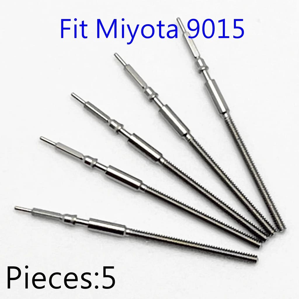 Stainless steel spare parts with watch crown stem suitable for watch accessories parts with automatic mechanical movement Miyota 9015