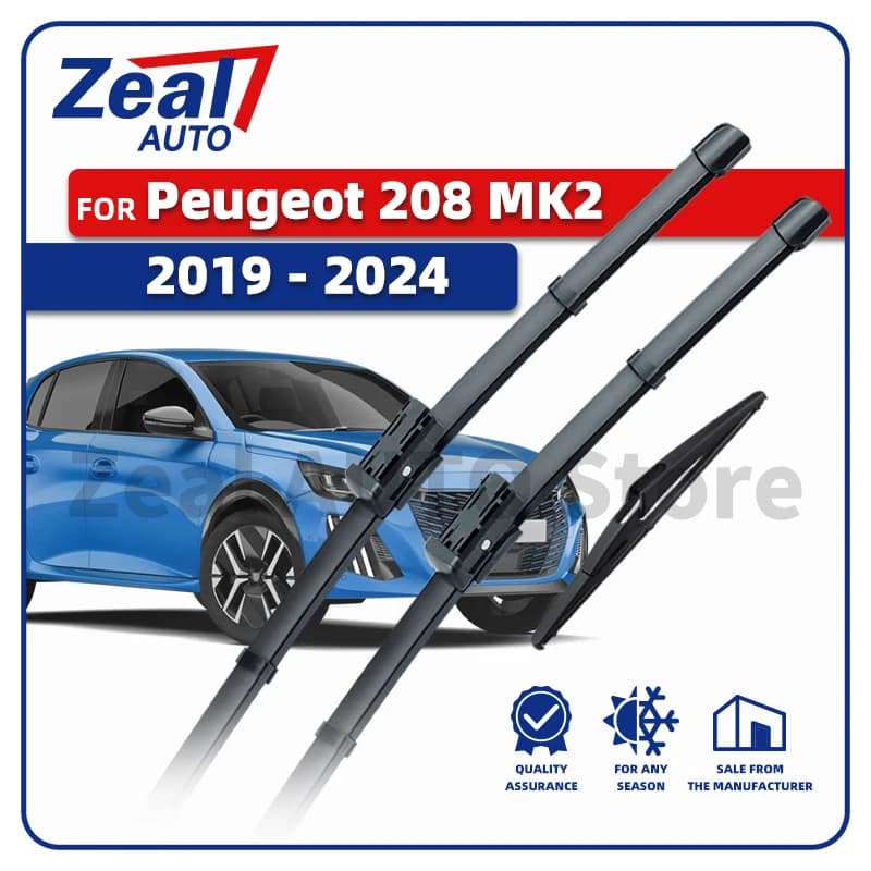 LHD Anteriore Posteriore Spazzole Tergicristallo Per Peugeot 208 P21 MK2 2019-2024 2020 2021 2022 2023 Parabrezza Parabrezza 24''16''12" Accessori