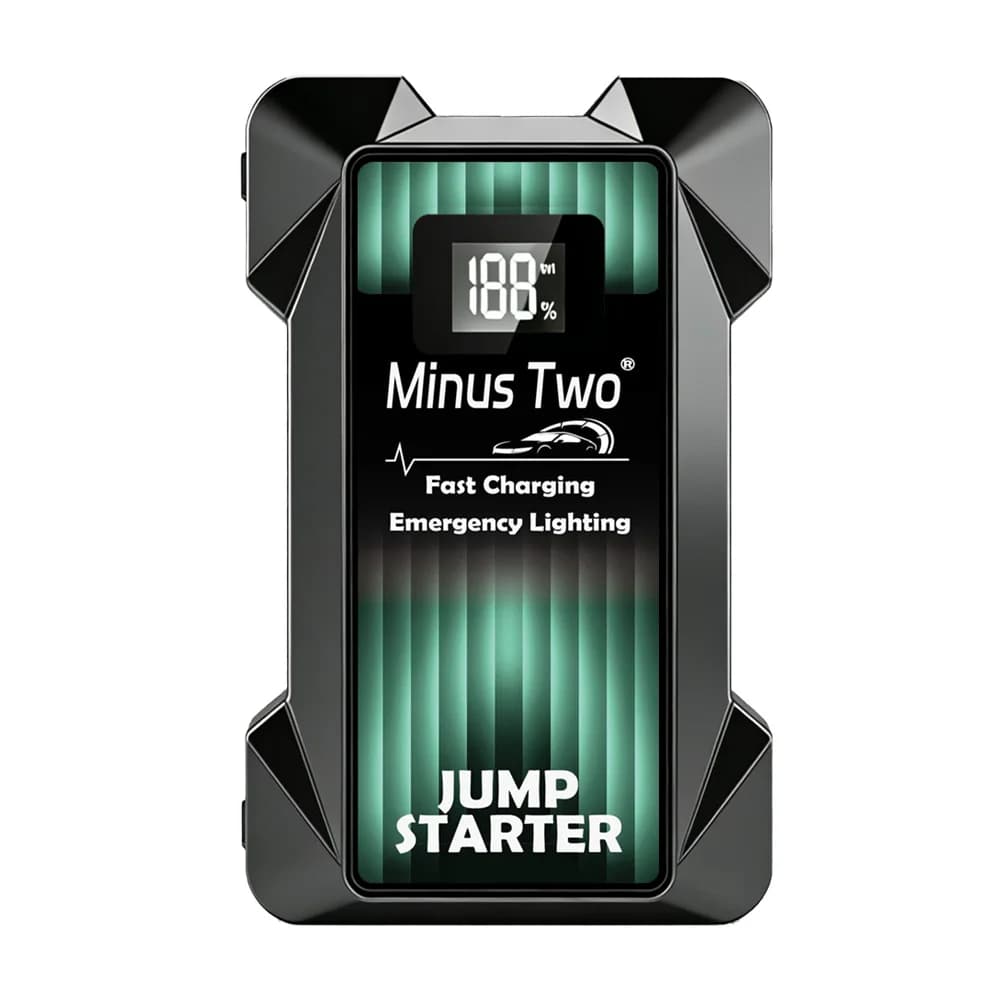 All-in-One Car Jump Starter Portable Auto Starting Device with Smart Digital Power Percentage Screen