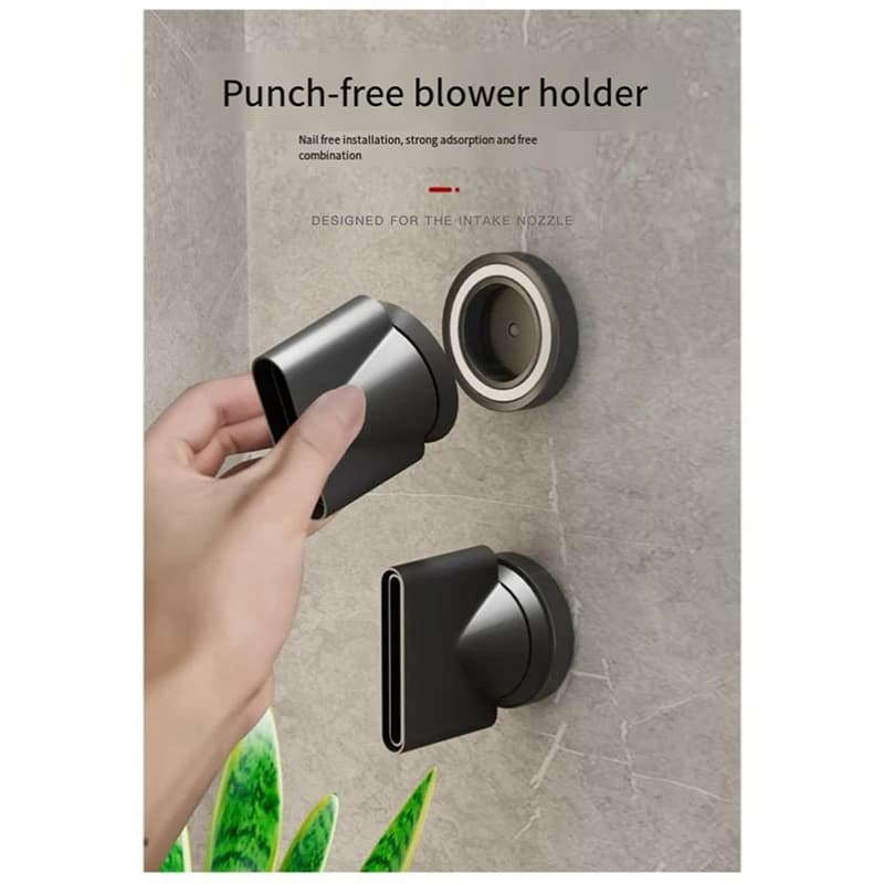 2 pieces hairdryer magnetic absorption black aluminum storage hook for accessories for air nozzle Laifen LF03