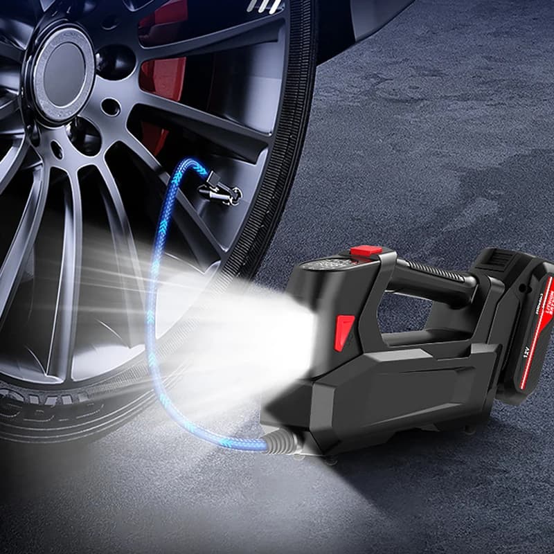 Gonfiatore per pneumatici per auto Compressore d'aria portatile con display digitale intelligente 10 S Carica rapida con illuminazione a LED Pompa d'aria wireless 12 V