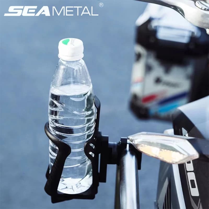 SEAMETAL Motorcycle Handlebar Bottle Holder Universal Handlebar Holder for Handlebar Support bracket for drinks for outdoor driving