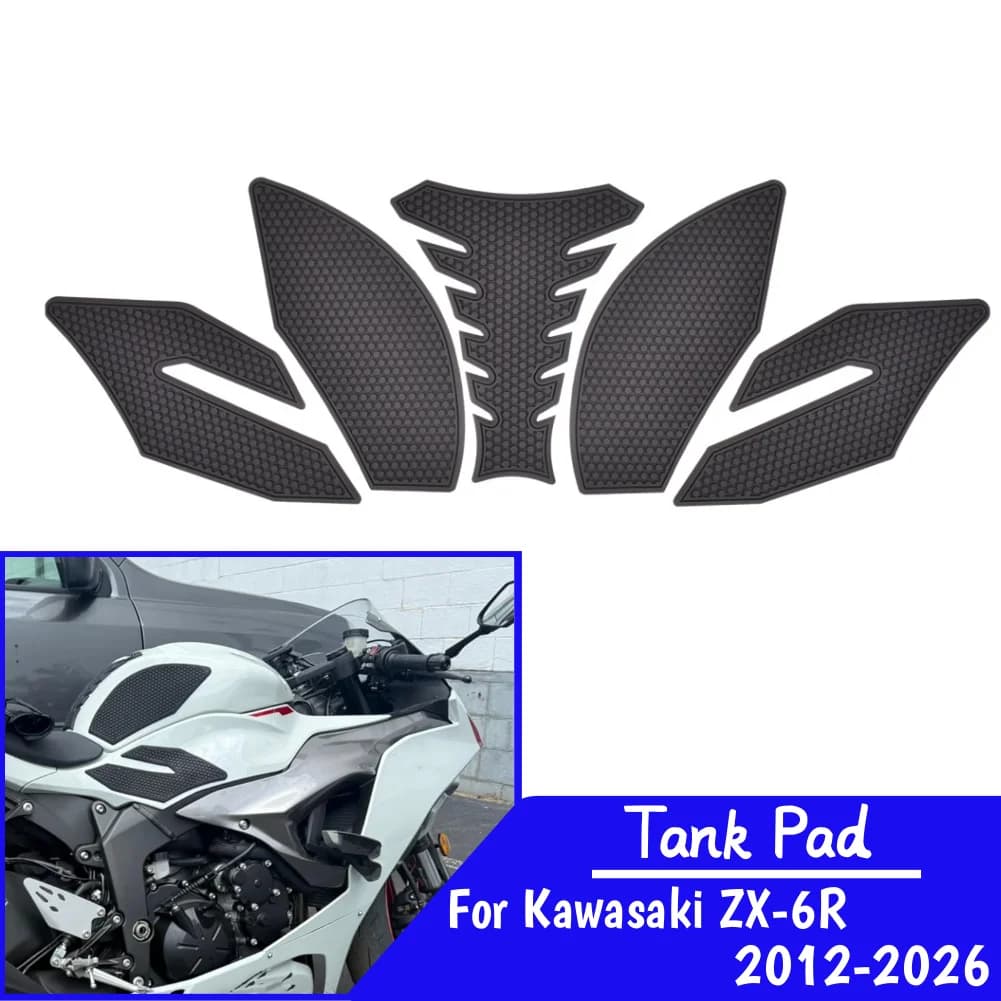 For Kawasaki ZX-6R 2012-2026 2025 2024 ZX 6R ZX6R Tank Pad Stickers Gas Protector Motorcycle Kit Knee Protection Sticker Decals