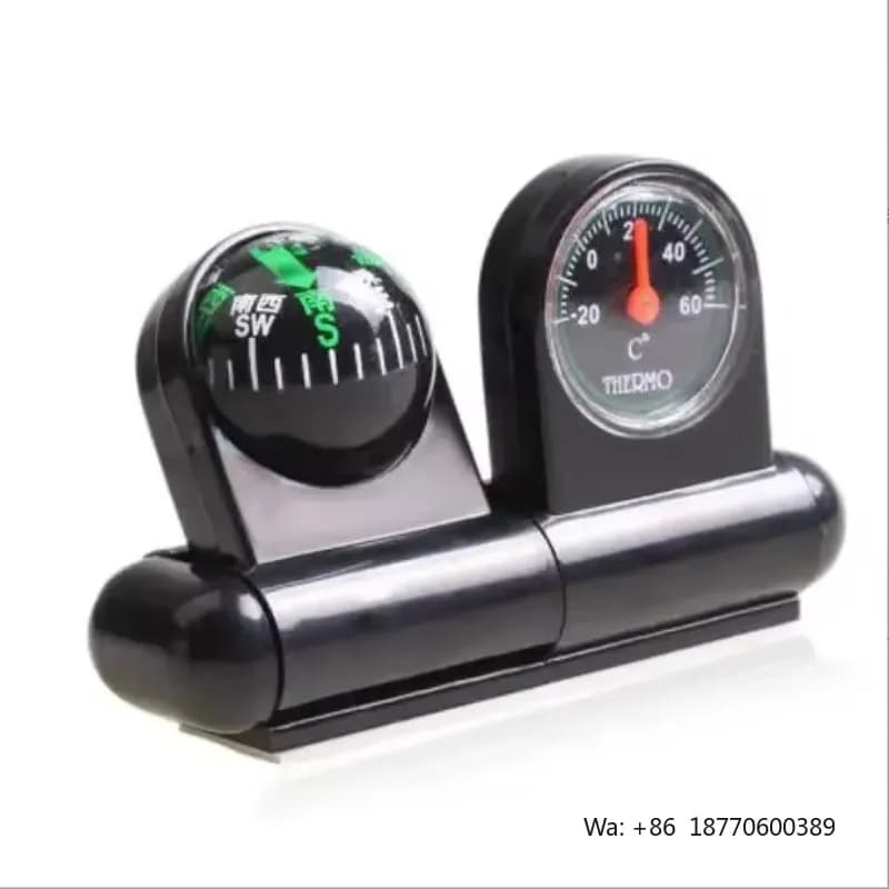 2-in-1 Self-Adhesive Car Dashboard Navigation Compass and Thermometer