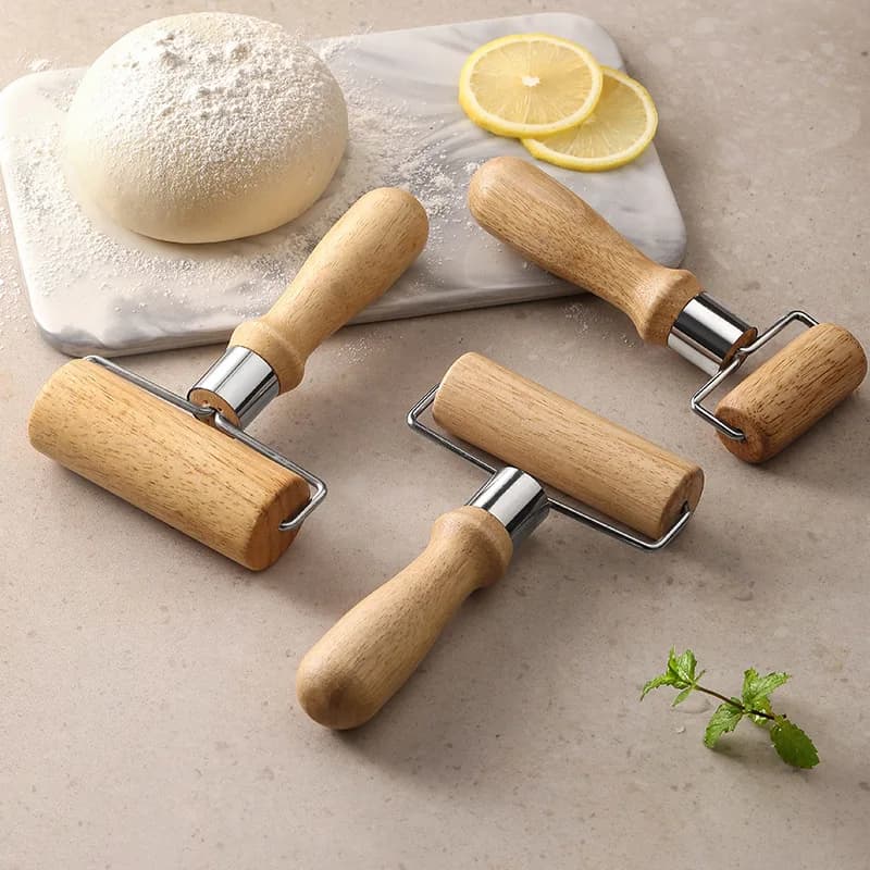 Vendita calda Legno Pizza Pasta Rullo Pasta Pasticceria Mattarello per Pizza Biscotto Pasticceria Pane Pizza Docking Cucina Strumenti di cottura