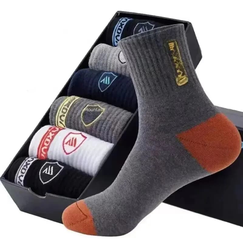 5 pairs of sports socks for spring and autumn men, summer, for leisure, absorbent, comfortable, thin and breathable, basketball Meias
