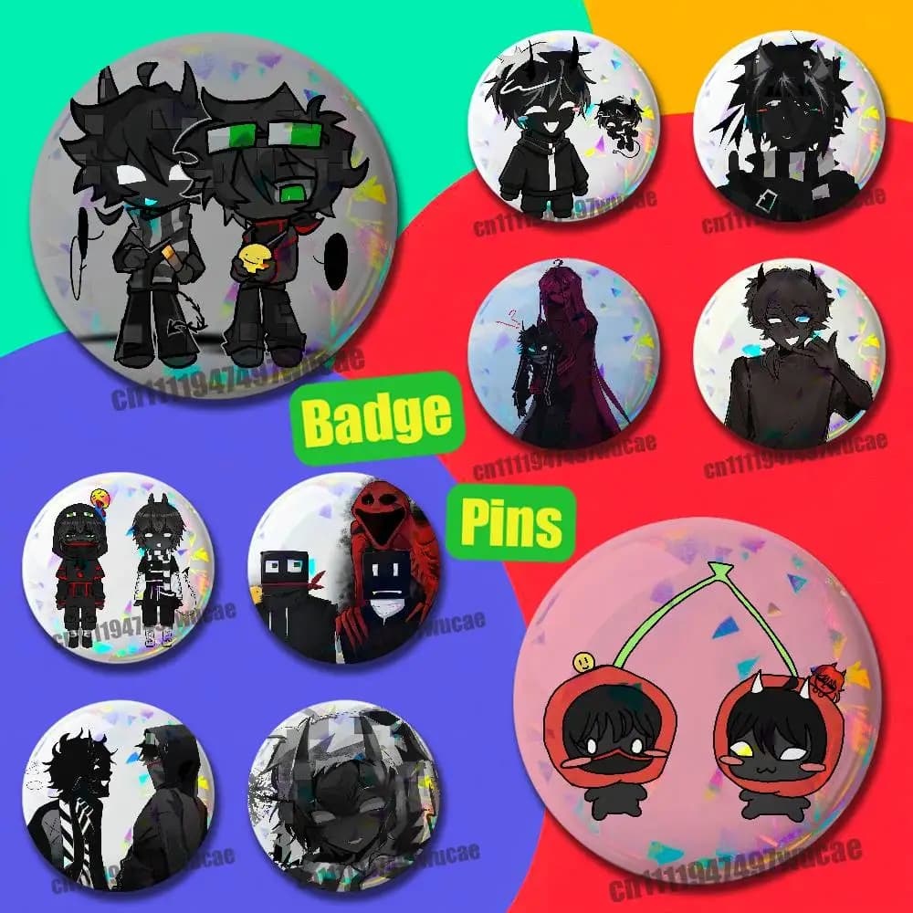 For Thatmob Twixxel Badge Cover Custom Pin Insignia Emblem Round 32mm Button Hats Laser Film