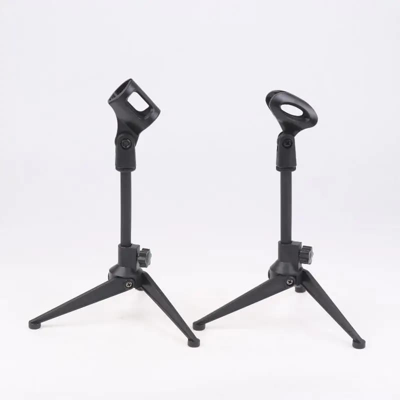 Light and Adjustable Portable Table Stand for Microphone, Desk Tripod with Clip, 1 Piece