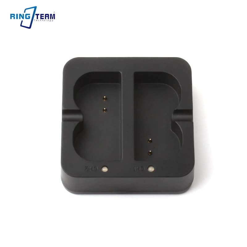 Stazione di Ricarica a Doppia Porta Compatibile con Videocitofono Ring-Doorbell 1/2/3/3Plus/4, Modello Batteria PN V4 per Ricarica di 2 Batterie