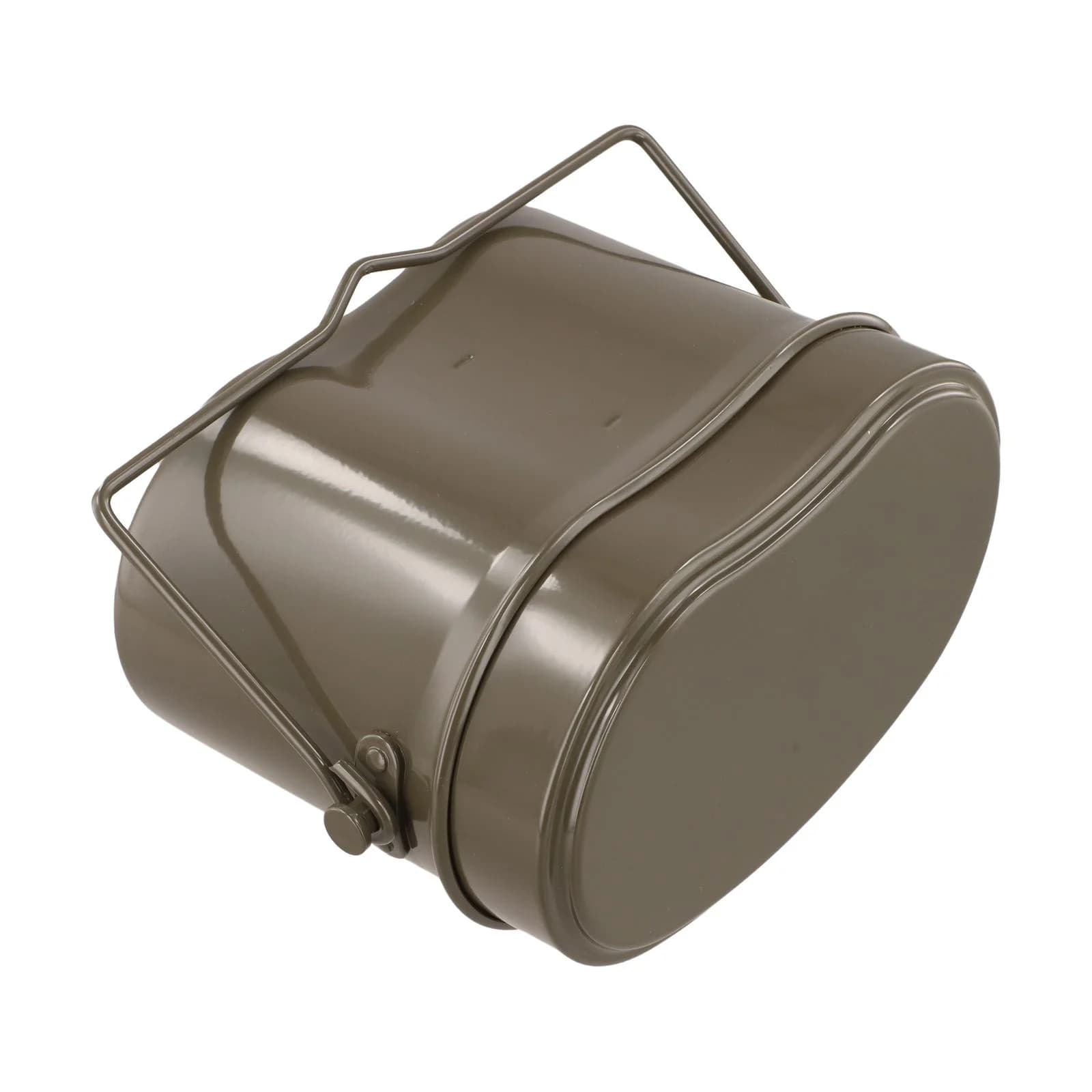 Camping Lightweight Lunch Box Green-brown Camping Tableware Layered Compartment Oxidized Inner Lining Camping Meals