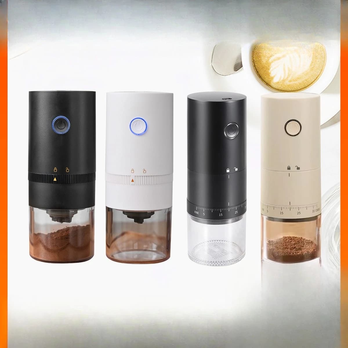 Portable Electric Bean Grinder Coffee Machine Rechargeable Coffee Grinder