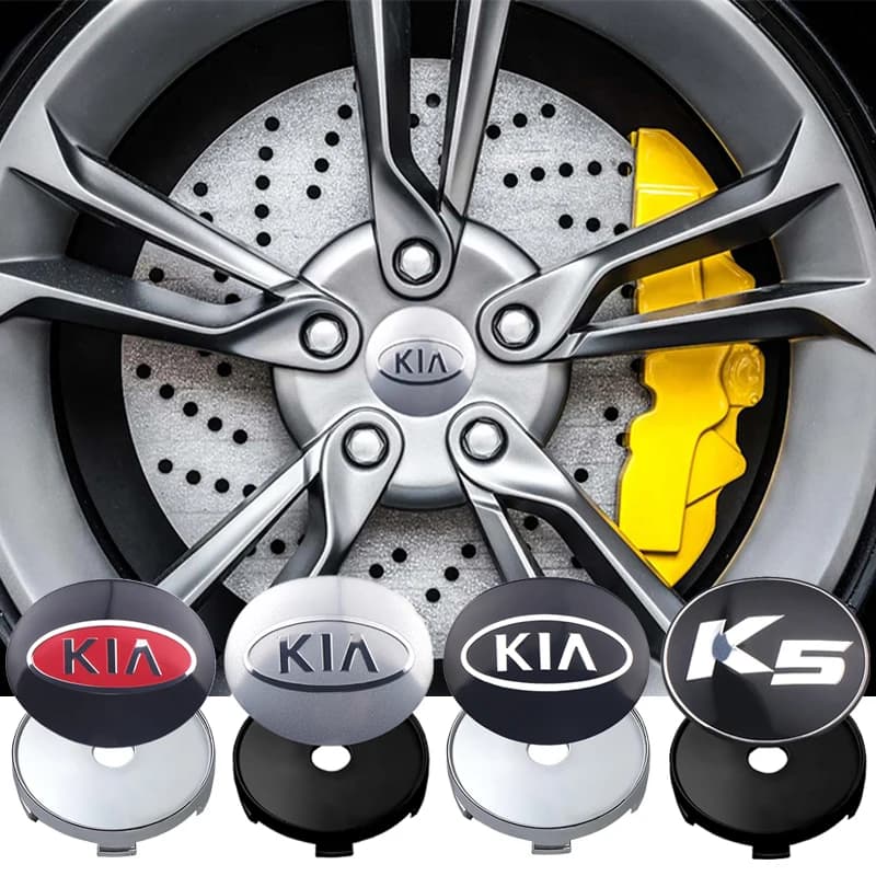 4 pz 56/60/65mm Centro Ruota Auto Coprimozzo Adesivi Badge Copertura Per KIA GT Linea Forte Seltos K5 Sportage Ceed Soul Cerato Sedona