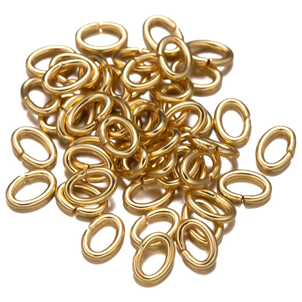 50 pieces 3 colors stainless steel oval open jumping rings connector results for earring diy bracelet creation of craft jewelry