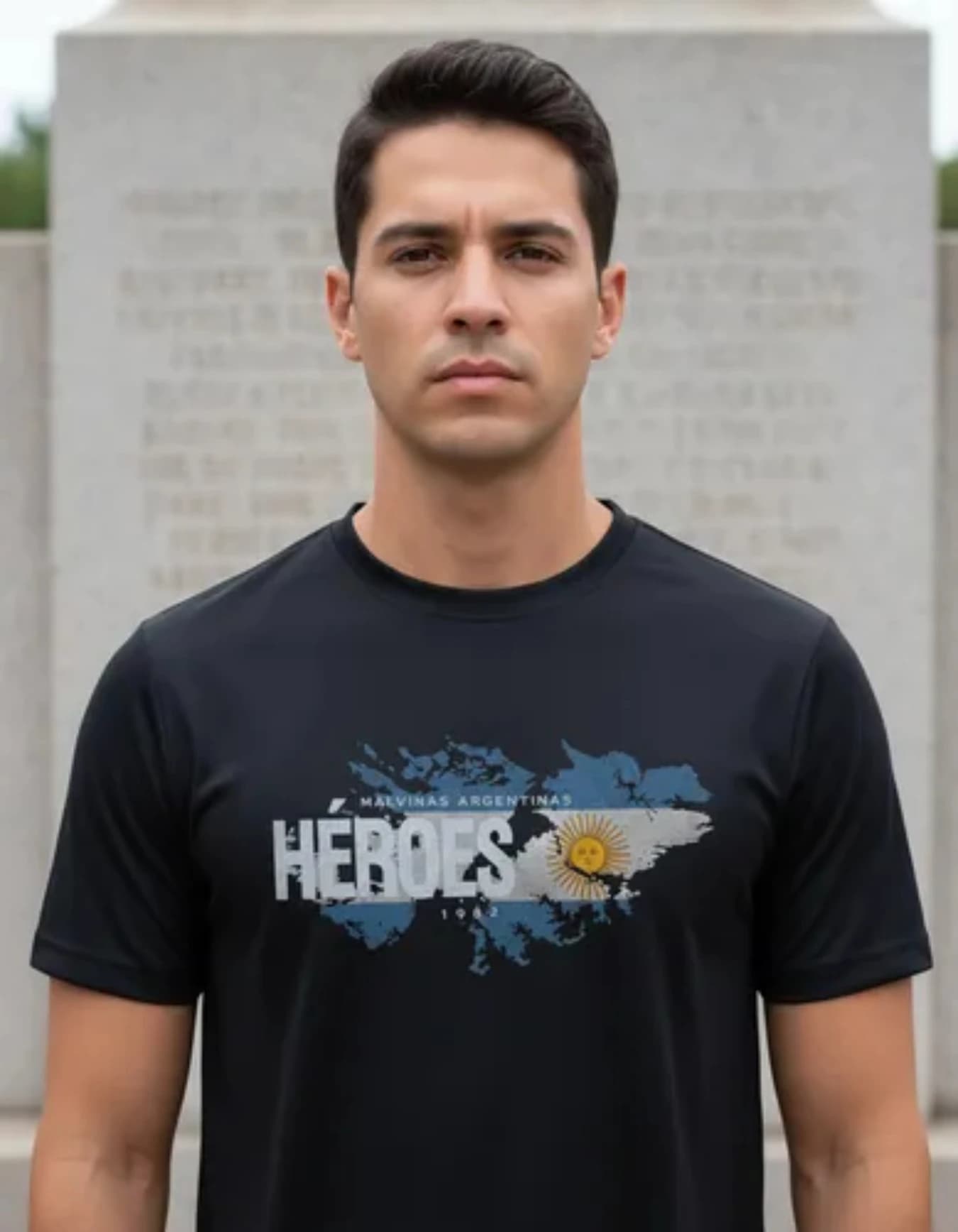 Malvinas Heroes Cotton T-Shirt, Plus Sizes Quality Men's T-Shirt Neck Crew Trendy Oversized Streetwear Loose Unisex