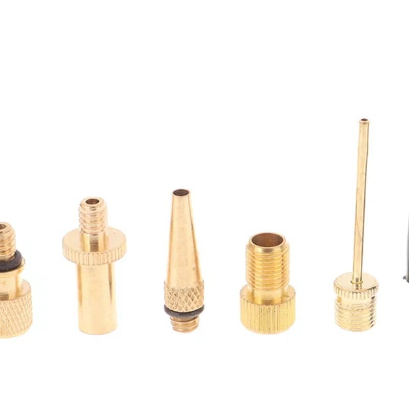 Bicycle Valve Adaptors For Road & MTB Bike Tire Pump Copper Inflator Pump Nozzle Kit Presta Schrader Valve Adapter Tube