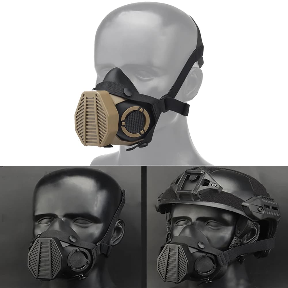 Maschera respiratore tattico speciale maschera antigas mezza faccia per Militar Paintball softair Hunting CS Game Cosplay