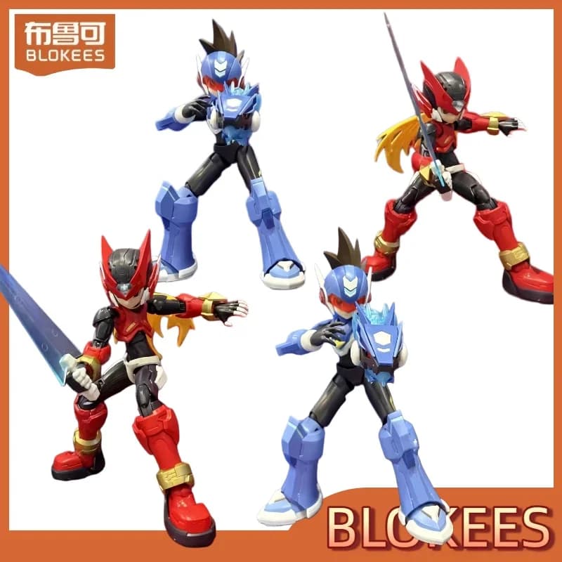 Blokees Mega Man Zero Shooting Star Assembled Action Figure Model Collectible Anime Character Display Toy For Fans Gifts