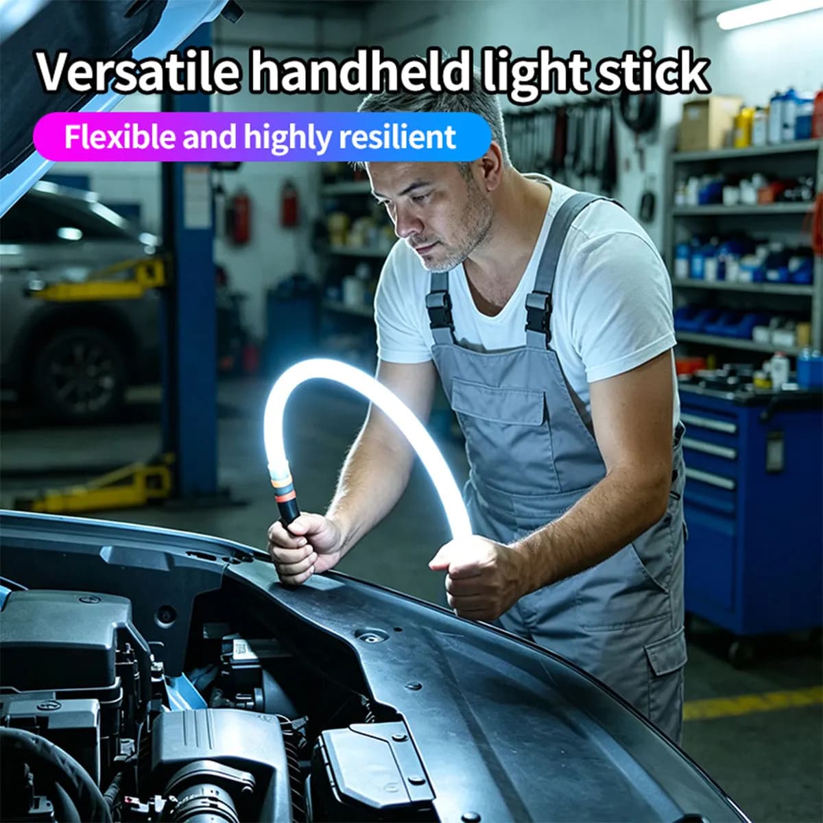 27inch Flexible Silicone LED Strip Light High Lumens LED Flashlight Stick Professional Work Light Portable Tool for Car Repair