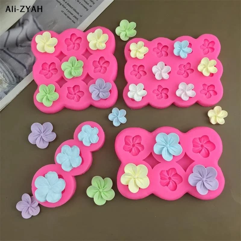 Stampo in Silicone a Forma di Fiore con 3/6/9/12 Scomparti per Decorazioni Torte, Mousse, Cioccolato, Ghiaccio, Candele, Sapone, Artigianato e Pasticceria
