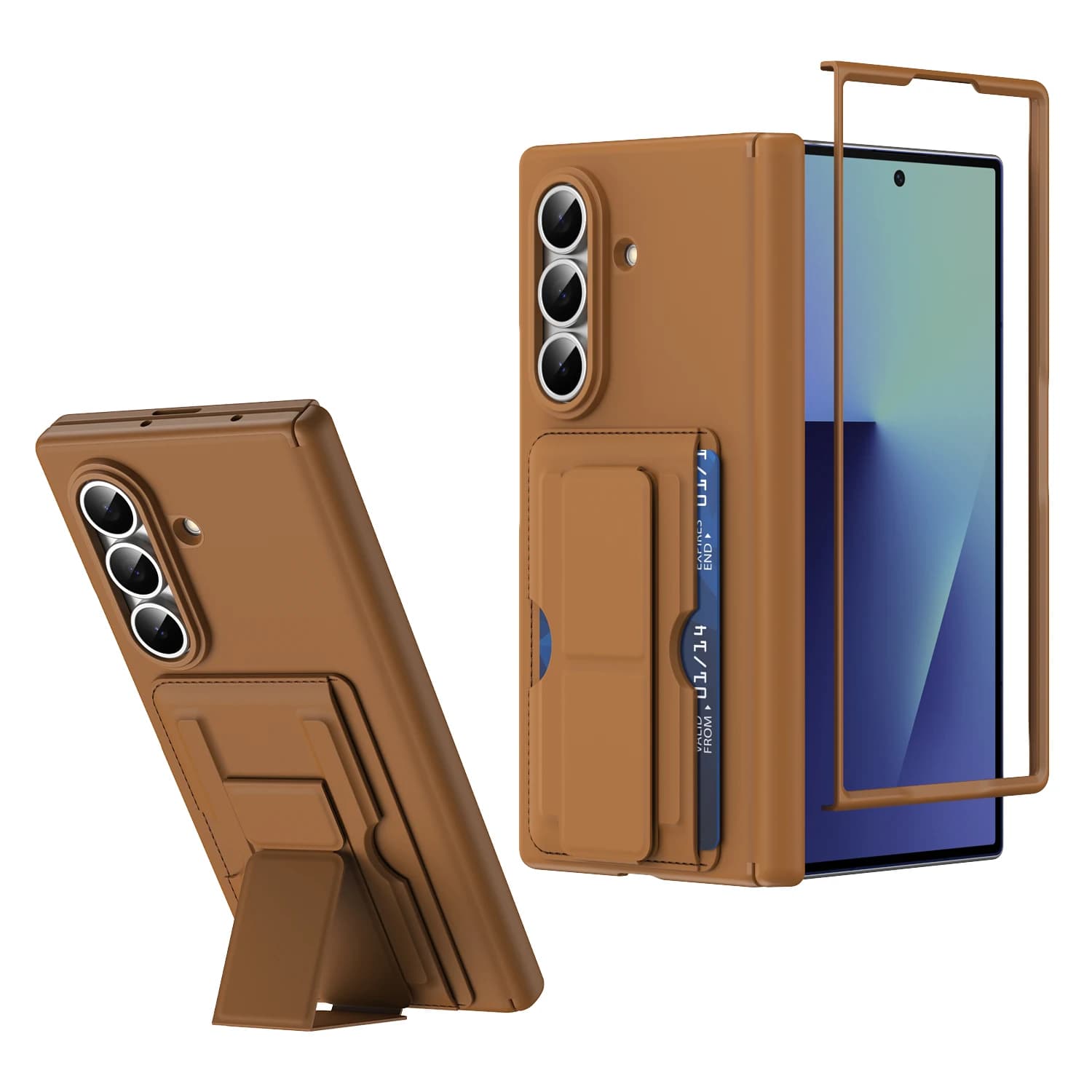 Business RFID Forte Portafoglio in pelle magnetica Carte Solt Custodia per telefono per Samsung Galaxy Z Fold 7 6 5 Cavalletto Cover antiurto