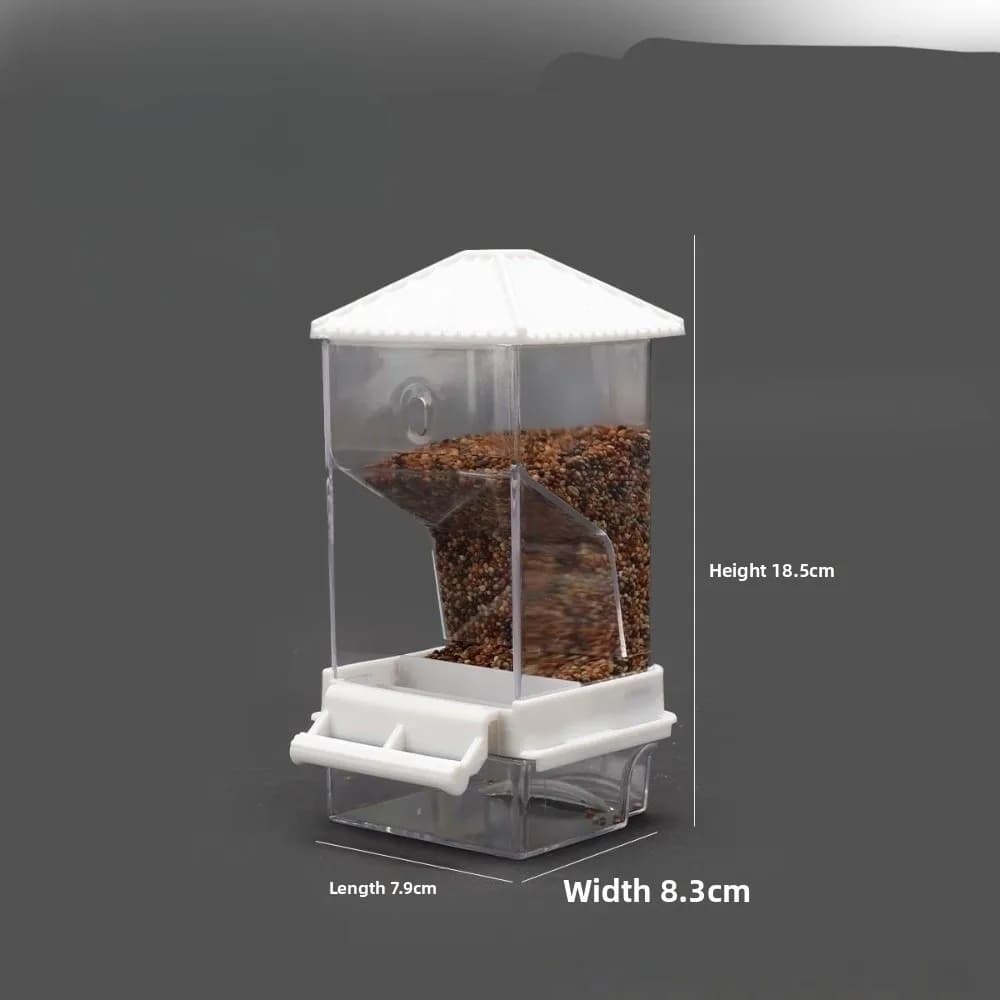New Automatic Bird Feeding Bowl Transparent Large Capacity Food Container Easy Clean No Mess Parrot Feeder Pet Supplies