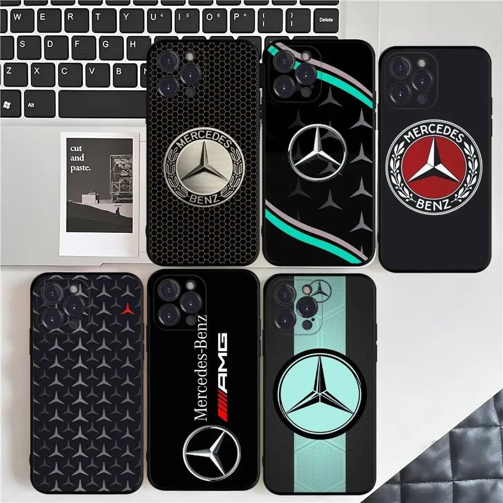 Car M-Mercedes-Benz Phone Case For IPhone 16 15 14 13 12 11 17 Pro Max Simplicity Back TPU Soft Case