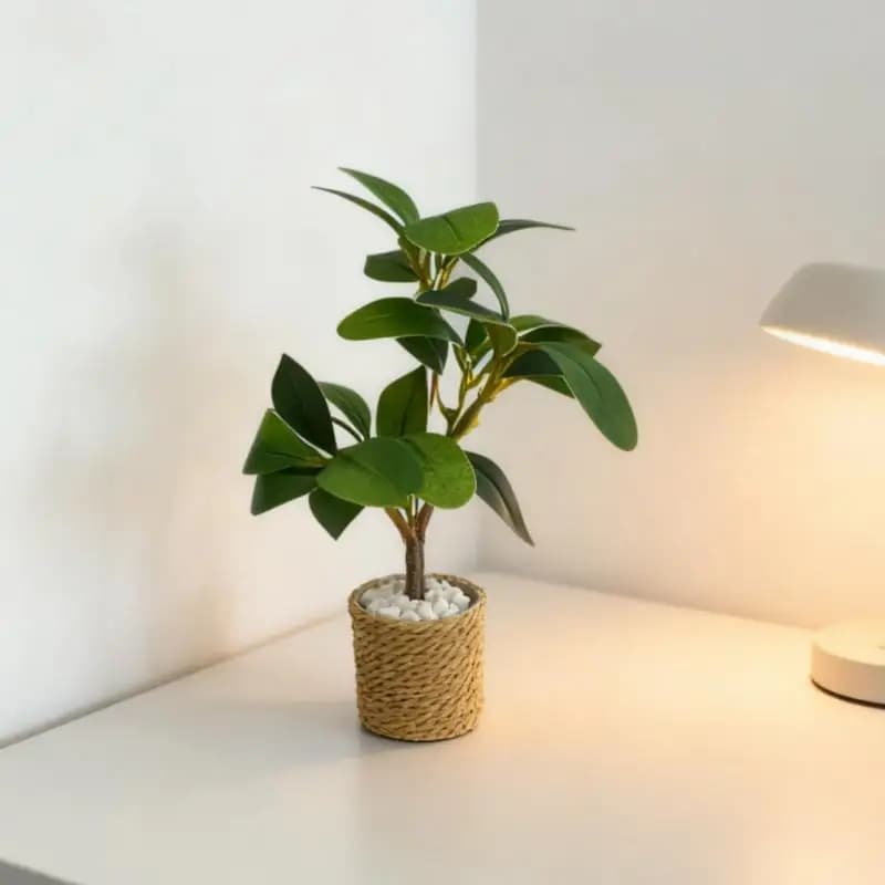 Z. Green Plants in Miniature Vase 1/6 for Doll House, Decoration Plants Models Domestic Scenes, Ornaments for Micro Landscapes and Gardens