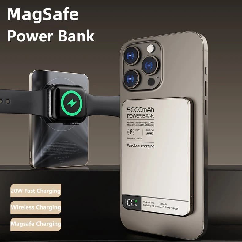 Caricabatterie rapido wireless Power Bank 10000mAh 22,5W per batteria ausiliaria portatile magnetica per iPhone Airpods Caricatore Apple Watch