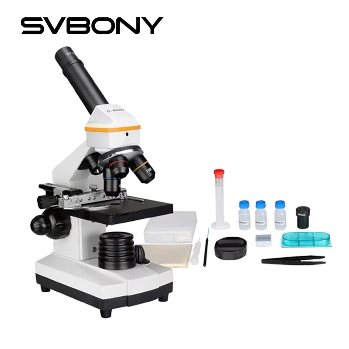 SVBONY SV601 Microscopio portatile 40-1600X Esperimento biologico Osservazione Microscopio monoculare HD per studenti principianti