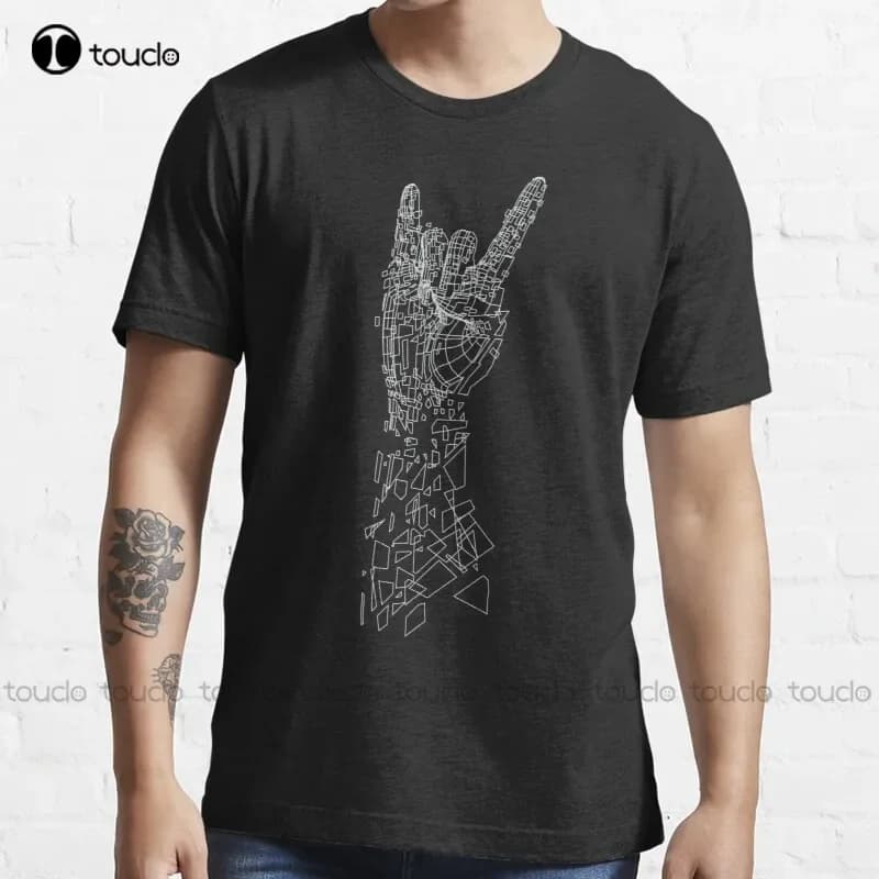 New Metal Heavy N Roll T-shirt in metallo nero Camicie da golf da uomo S-5XL T-shirt in cotone da uomo unisex