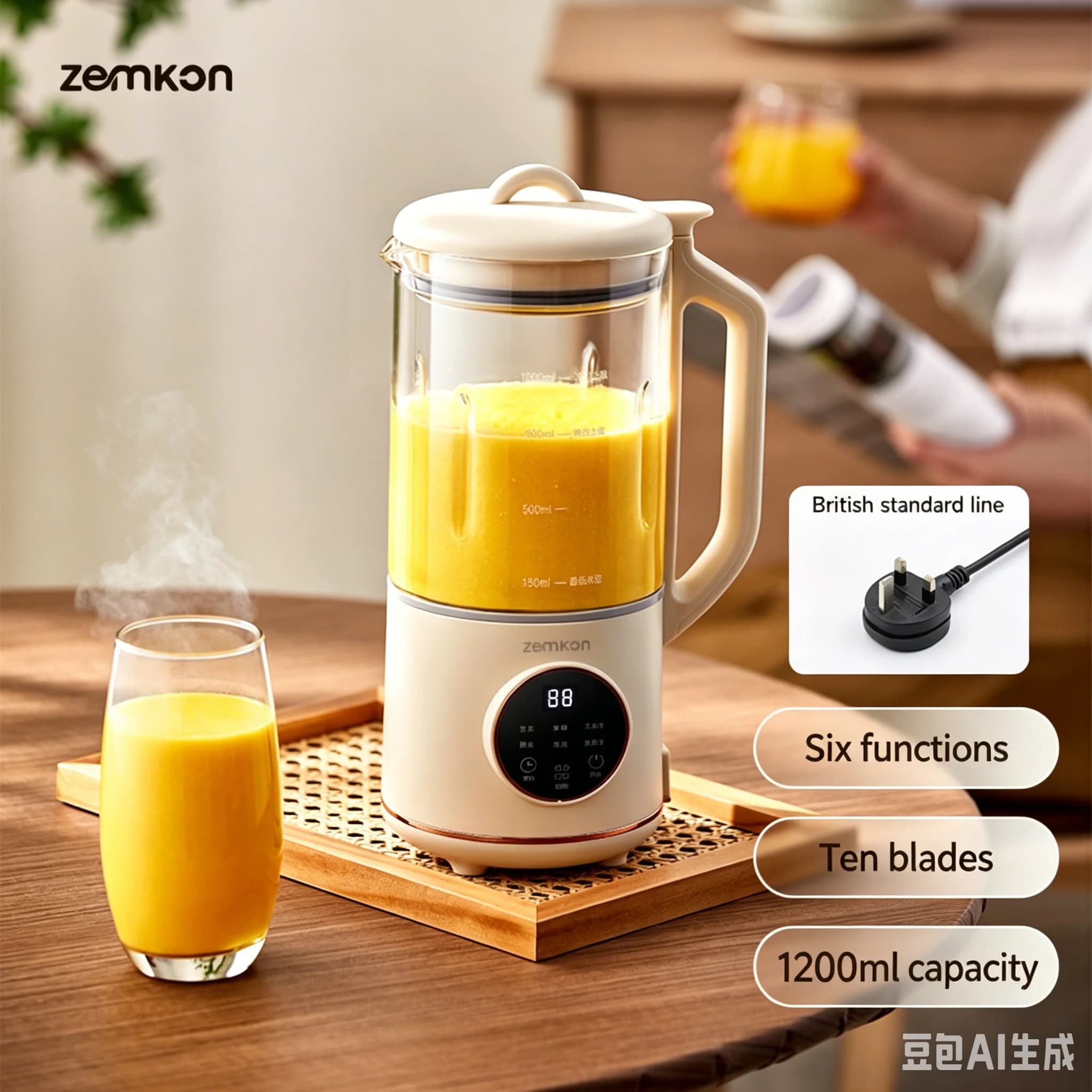 550ML Mini Soy Milk Maker 400W Touch Control Multifunctional Broken Wall Blender Automatic Self-Clean Portable Nut Milk Juicer F