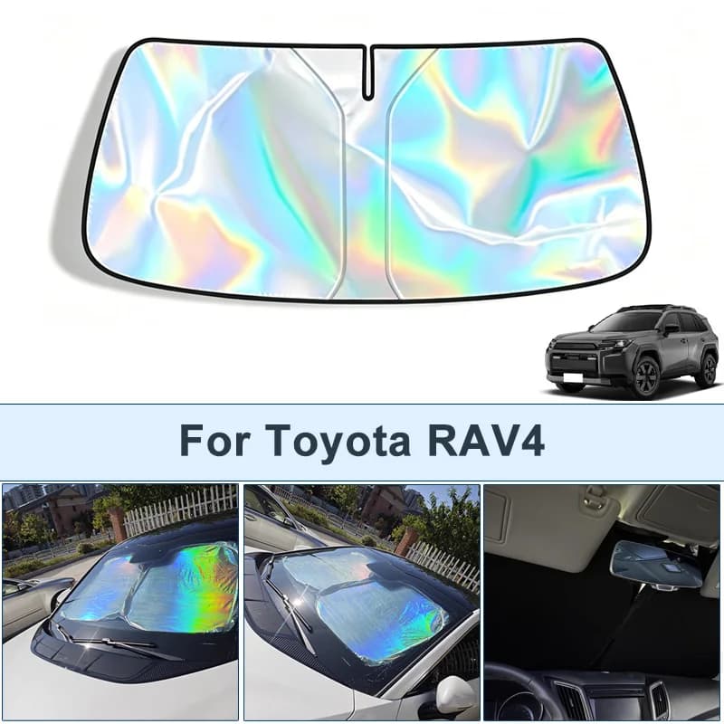 Parasole pieghevole per parabrezza anteriore per Toyota RAV4, copertura protettiva riflettente UV, accessori per interni auto