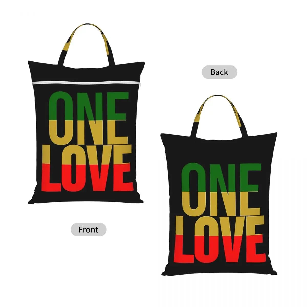 Harajuku Vintage Style Arts Bob Marley One Love Travel Laundry Bag Reusable Dirty Clothes Pouch Gym Yoga Vacation Washing Basket